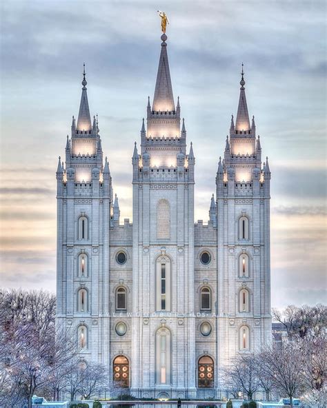 Salt Lake Temple Winter Salt Lake City Temple Salt Lake City Utah