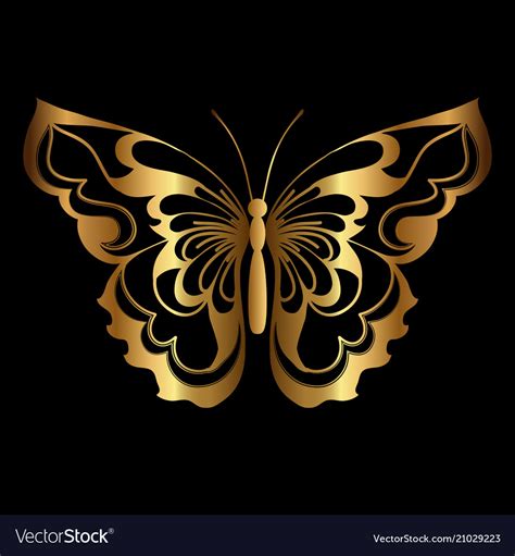 Decorative Silhouette Of Butterfly Royalty Free Vector Image