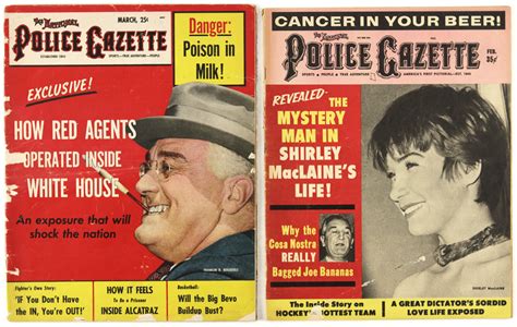Lot Detail 1952 73 National Police Gazette Early Tabloid Collection Lot Of 64