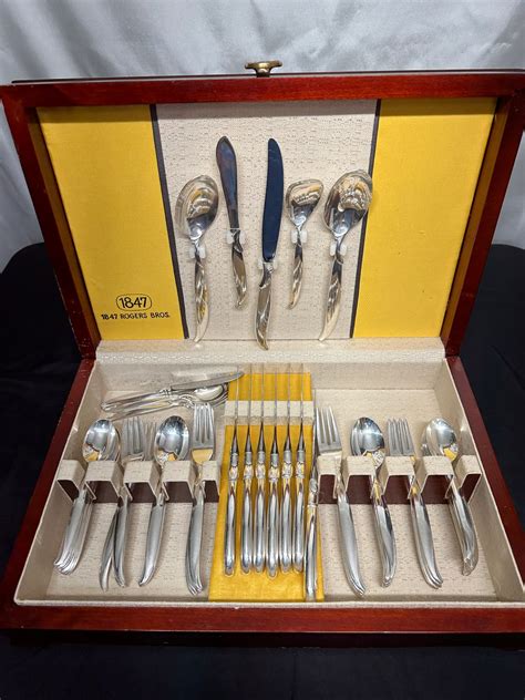 56pc Silver Plated Flatware Set 1847 Rogers Bros Pattern Made By