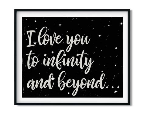 I Love You To Infinity Printable Wall Art Print Instant Etsy