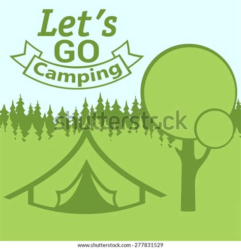 Lets Go Camping Poster Stock Vector Royalty Free 277831529 Shutterstock