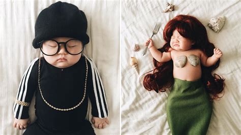 See more ideas about princess photo shoot, baby photoshoot, photography. Mom dresses up baby while she naps, and the results are ...