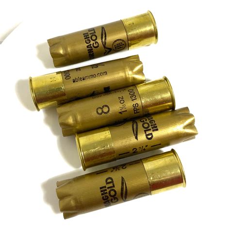 Bornaghi Gold 12 Gauge Shotgun Shells High Brass Hulls Used Casings