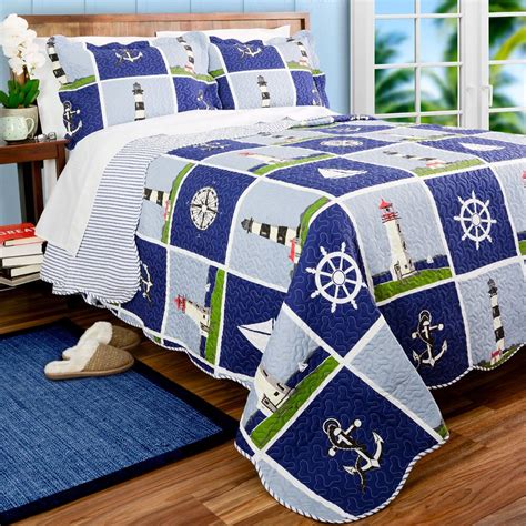 Do you assume lighthouse comforter sets appears great? Pegasus Home Fashions Lighthouse Quilt Set & Reviews | Wayfair
