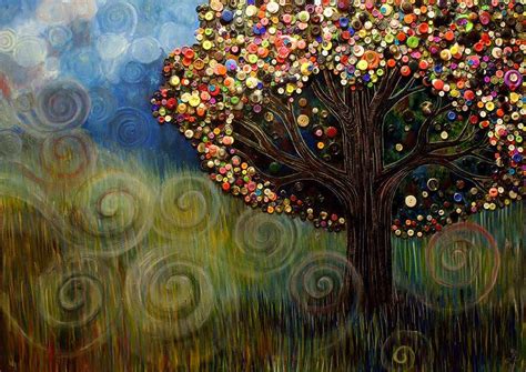 Button Trees By Monica Furlow Recyclart