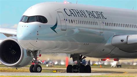 Sensational Cathay Pacific Airbus A350 900 Close Up Takeoff Melbourne