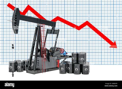 Crude Oil Price Falling Concept 3d Rendering Stock Photo Alamy
