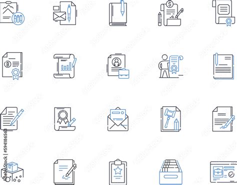 Vecteur Stock Confirmation Line Icons Collection Affirmation Acceptance Approval