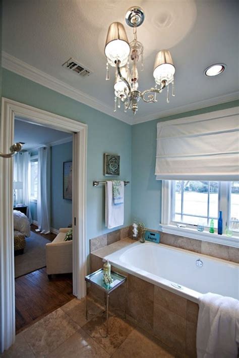 Spa Blue Paint Color Contemporary Bathroom Sherwin Williams Rain