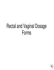 Understanding Rectal And Vaginal Suppositories Forms Usage Course Hero