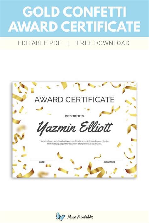 Free Gift Certificate Template Printable Certificates Award Certificates Teacher Awards