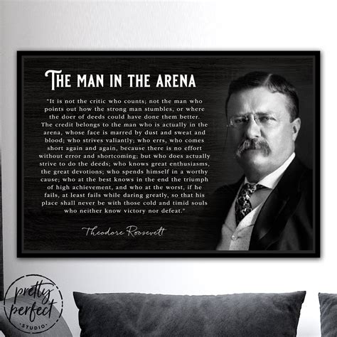 The Man In The Arena Sign Pretty Perfect Studio The Man In The Arena