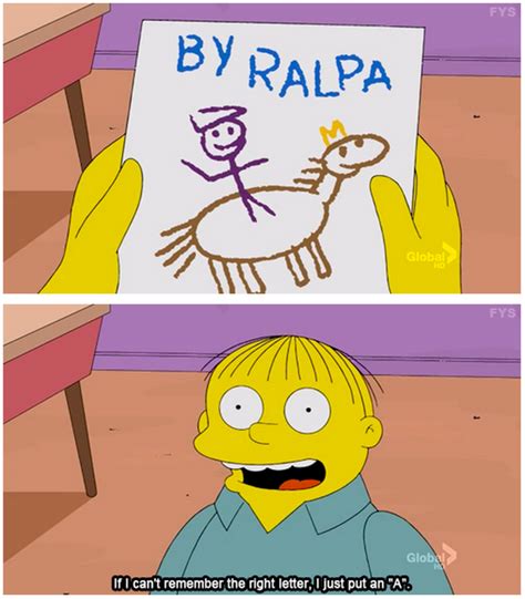 Ralph Has A Backup Plan In Case Things Go South Simpsons Funny Ralph Wiggum The Simpsons