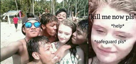 White Woman Surrounded By Thai Men Captioned Amwf Asian Male White Female Know Your Meme