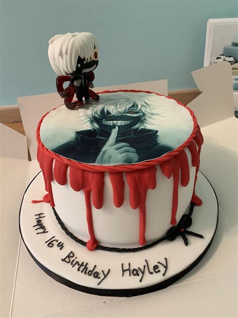 Tokyo Ghoul Elegant Birthday Cakes Simple Birthday Cake Themed