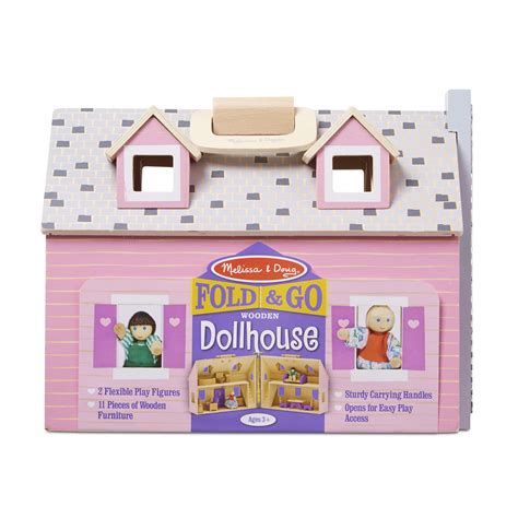 Melissa And Doug Fold And Go Mini Dollhouse Playscapes