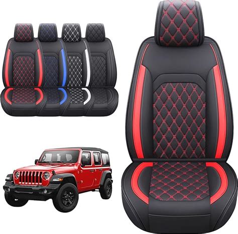 aierxuan jeep wrangler jk jl front seat covers custom fit 2007 2024 2 4 door sahara willys sport