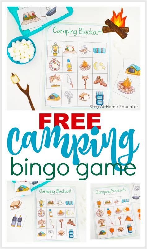 Camping Preschool Printable Bingo Game Stay At Home Educator