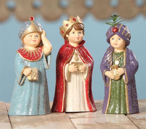 Bethany Lowe The Christmas Pageant Nativity Children Figures Three Wise