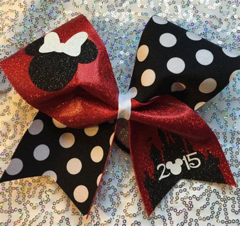 Disney Cheer Bow Minnie Mouse Inspired Your Choice Of Color Disney Cheer Bows Cute Cheer