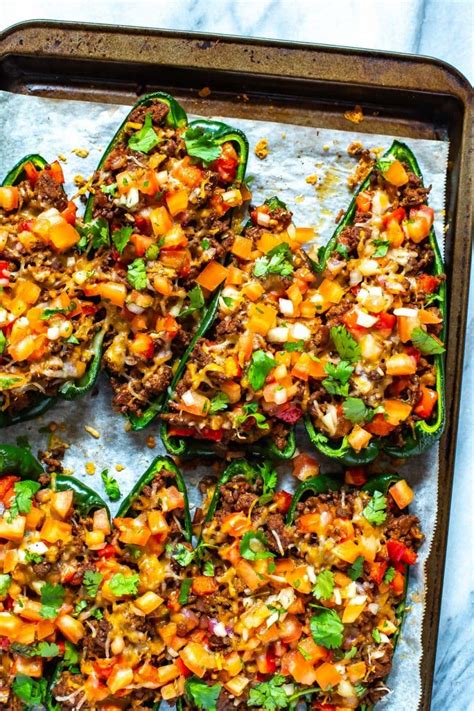Low Carb Stuffed Poblano Peppers The Girl On Bloor
