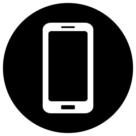 Mobile Icon White On Black Openclipart