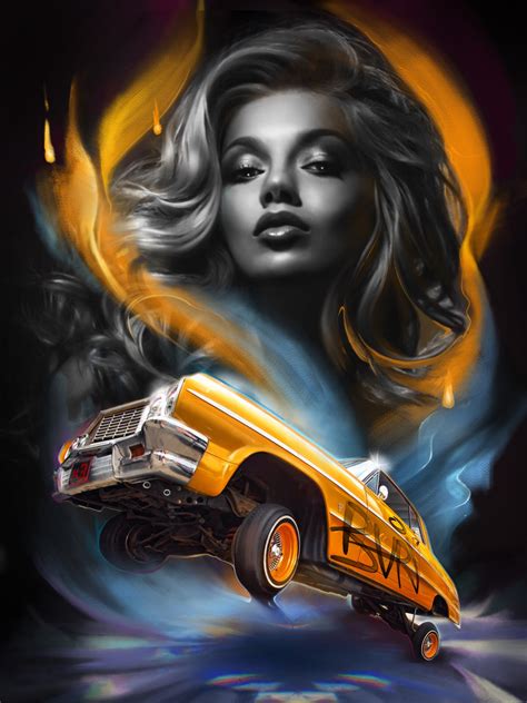 Chicano Lowrider Art Drawings