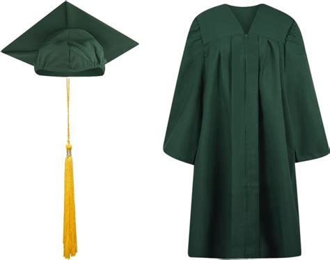 Download Graduation Gown Png Cap And Gown Dark Green Clipart