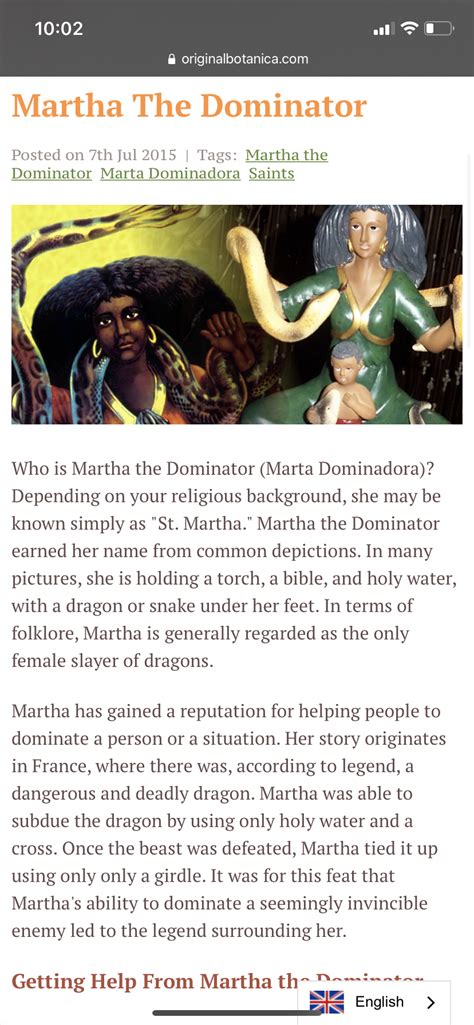 Prayer To Saint Martha The Dominator St Martha Etsy Melody Wagner