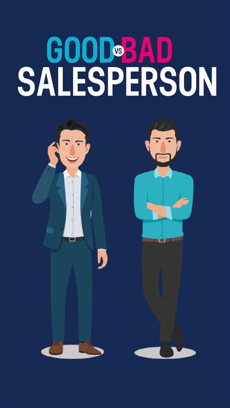 Good Vs Bad Salesperson Infographic Selling Skills Sales Techniques