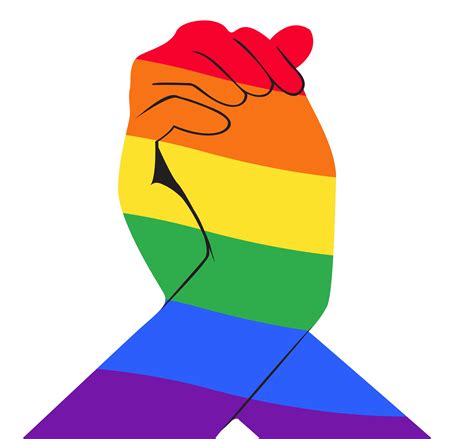 hand holding another hand rainbow flag lgbt symbol 533084 vector art at vecteezy