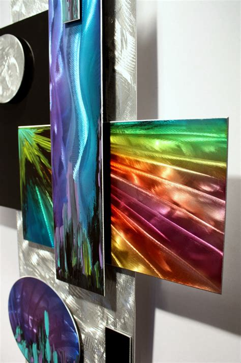 Modern Metal Rainbow Wall Art Abstract Metal Wall Sculpture Decor