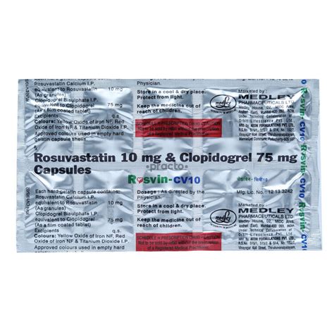 Rosvin Cv 10 Capsule Uses Dosage Side Effects Price Composition Practo