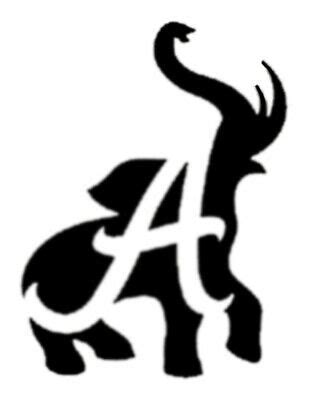 Download Alabama Crimson Tide A AL Elephant 11" x 8.5" Stencil FAST FREE SHIPPING | eBay
