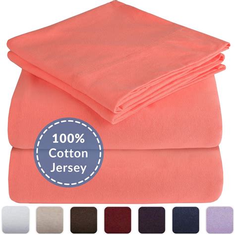 Mellanni Queen Jersey Sheet Set 4 Pc 300 Thread Count 100 Cotton Bed