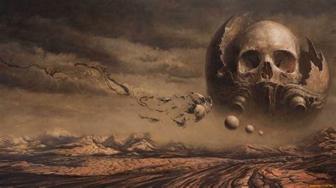 Abstract Album Covers Beastwars Creepy Dark Fantasy Art Skulls