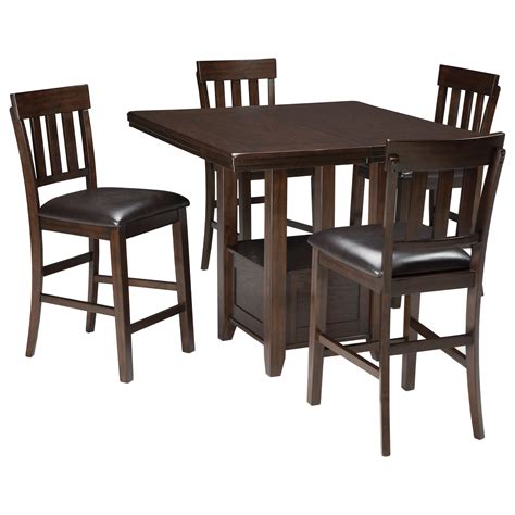 Signature Design By Ashley Haddigan Pc Dining Room Group Value City Furniture Pub Table And