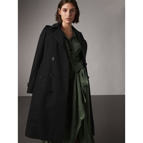 The Kensington Extra Long Trench Coat In Black Women Burberry