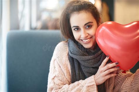 Woman In Love In Valentines Day Stock Image Image Of Romance Flirting 84647025