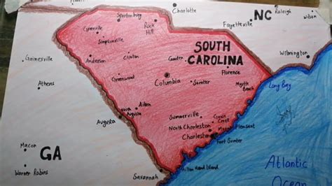 How To Draw South Carolina Map Easy Saad Youtube