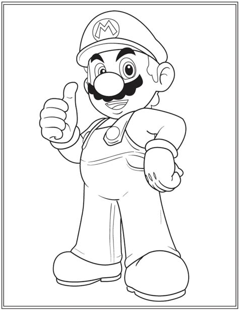Dibujo Para Imprimir Y Colorear De Super Mario