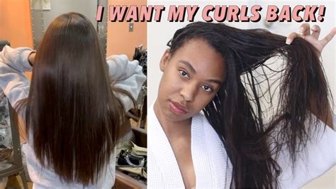 Straight To Curly After Super Intense Keratin Treatment Trying Youtube