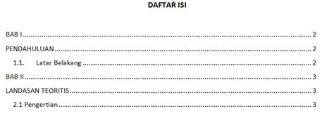 Cara Membuat Daftar Isi dengan Mudah - DomaiNesia