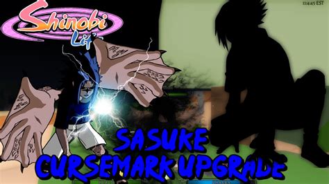 Roblox Shinobi Life 🅾️🅰️ Flying Sasuke Cursemark Upgrade Youtube