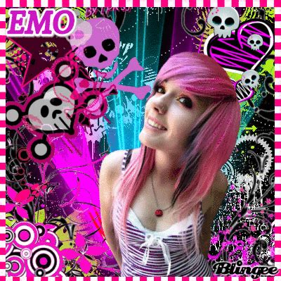 Pink Emo Girl Picture Blingee Com