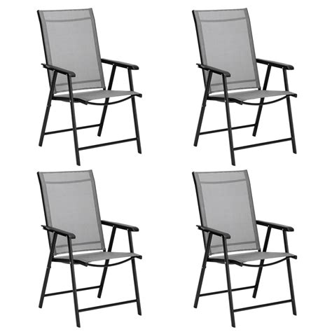 Coastal folding patio dining chair polywood® color: Outdoor Folding Sling Chairs Set of 4, Portable Patio ...