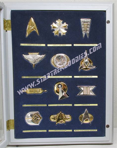 1992 Sterling Silver And Gold Star Trek Insignia Collection Franklin Mint