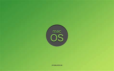 Download Wallpapers Macos Green Logo 4k Minimalism Green Background