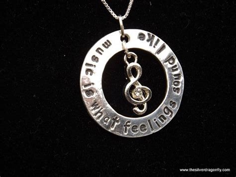 Music Is What Feeling Sound Like Music By Silverdragonfly Music Jewelry Etsy Jewelry